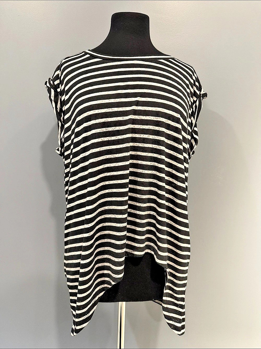 AllSaints Striped Tunic in Black & White Size Small Like New